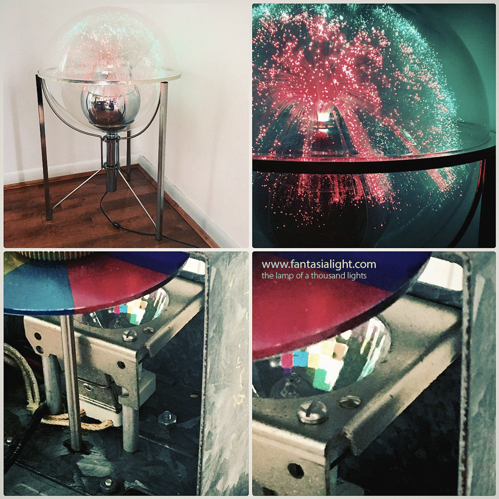 Cosmos - Model: 5000. The amazing Cosmos Model 5000 floor standing fiber optic light by Fantasia. In the world of vintage fiber optic lights, there is one which is second to none. This is the Fantasia 5000 Cosmos design which is a stunning fiber optic design encased in a clear polymer enclosure with a stunning metallic stand. Cosmos is the most beautiful fiber optic lamp in the world. Enjoy the images below ...